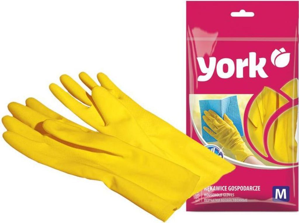 Guanti York 092010, 09/L, gialli, per uso domestico Immagine del prodotto 