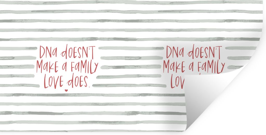 MuchoWow Wandtattoo Wandsticker Wandaufkleber Sprichwörter - Familie - Nicht die DNA macht eine Familie, sondern die Liebe - Zitate 80x40 cm Sel...