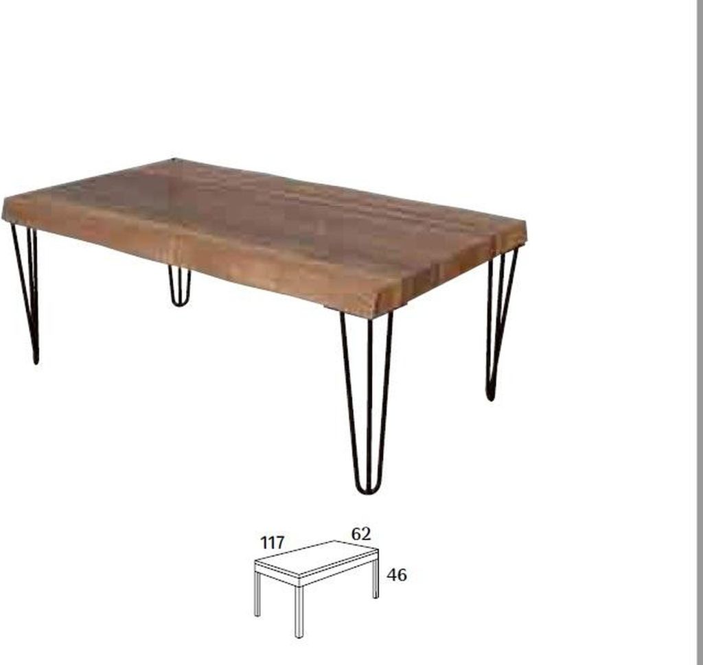 Wooden Couchtisch auf schwarzen Originalbeinen für Ihr Wohnzimmer Original