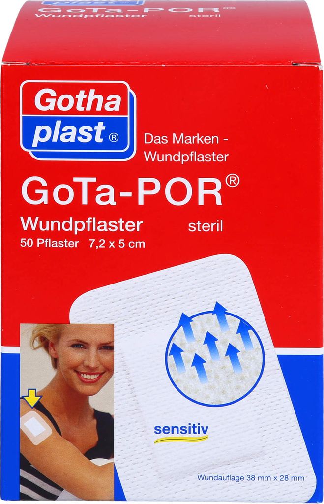 GoTa-POR Wundpflaster steril 7,2cmx5cm, 50 St PFL