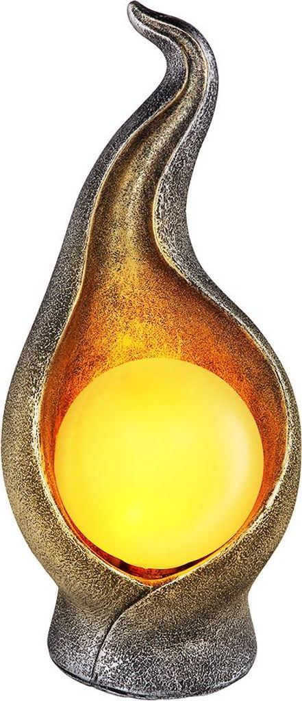 LED Gartenleuchte, Silber, Gold, Leuchtkugel, H 26,5cm