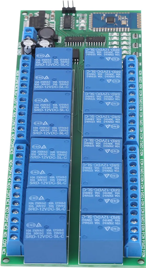 Module de relais Bluetooth 12V carte de commutation 16 voies Android