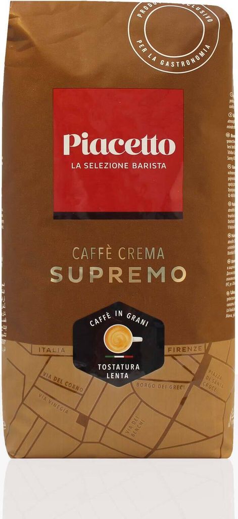 Piacetto Caffe Crema Supremo - 6 x 1kg Kaffeebohnen