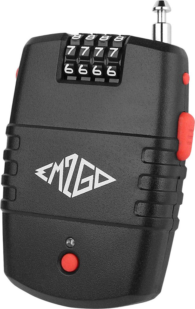 EM2GO 4 Stelliges Kombinations- Kabelschloss mit Alarm bis Produktbild 