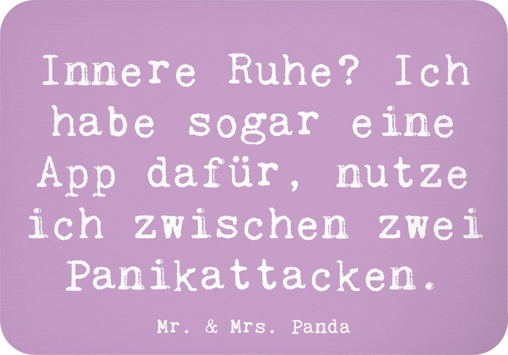 Mr. & Mrs. Panda magnet Spruch Innere Ruhe - Lavendeltraum - Geschenk, whiteboardmagnet, Humor im Alltag, Motivation, Wohlbefinden, Frieden, Gefüh...