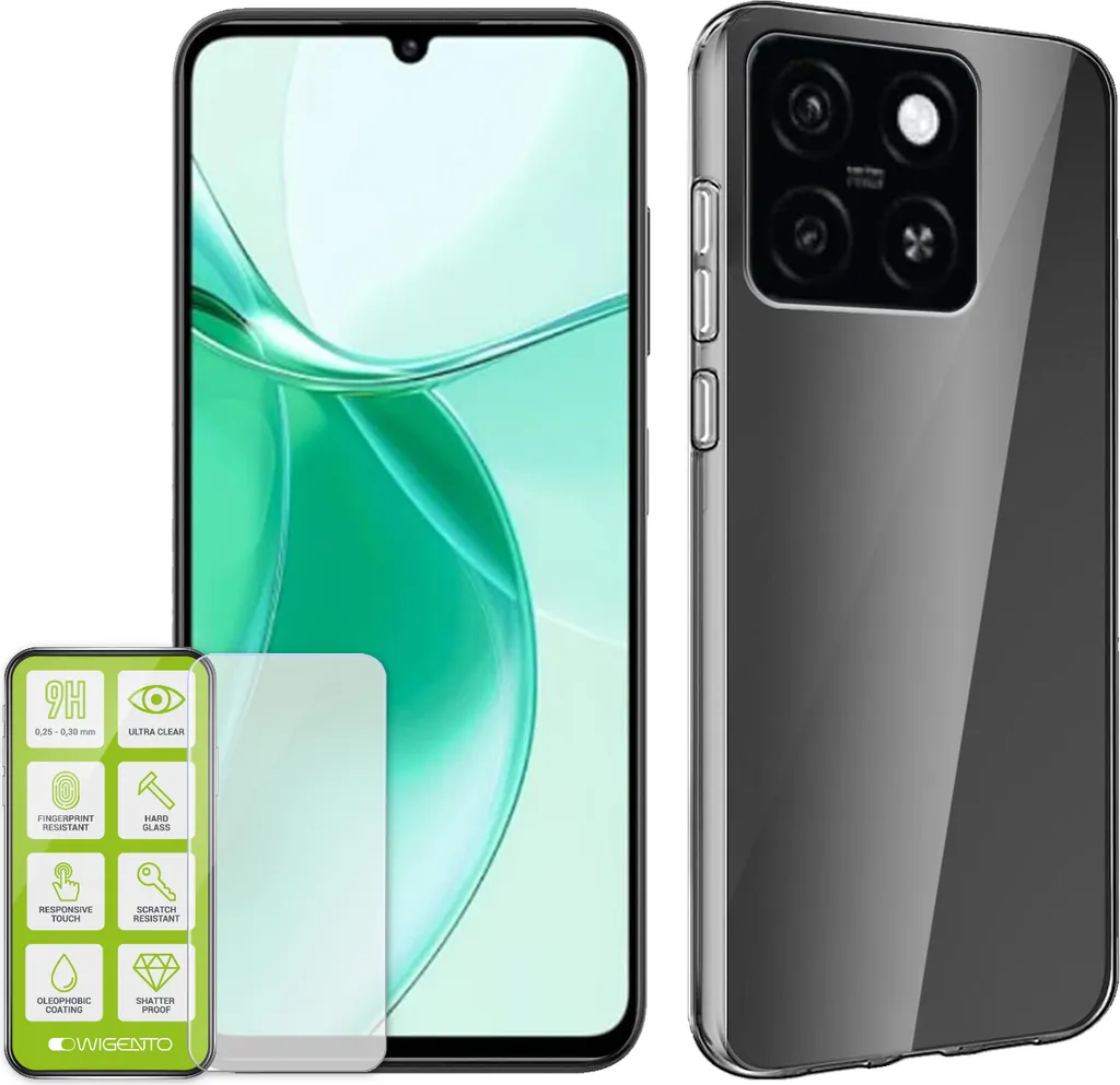 Custodia Trasparente ZTE Blade A55 + Vetro Temperato: Eleganza e Sicurezza
