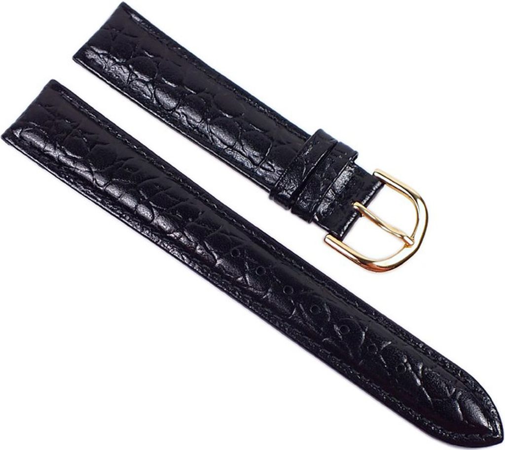 Casio Ersatzband Uhrenarmband Leder Band schwarz 18mm für MTP-1154Q