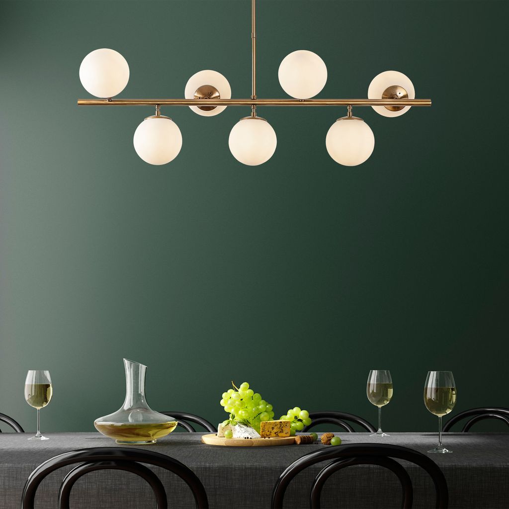 Opviq, Fazli - 10535, Kronleuchter, Jahrgang, Metall, 113 x 40 x 46-85 cm