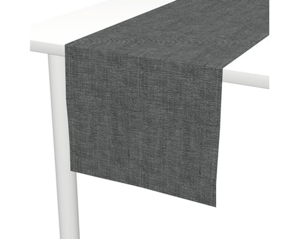 Tischläufer Tino Leinen anthrazit 40 x 140 cm Produktbild 