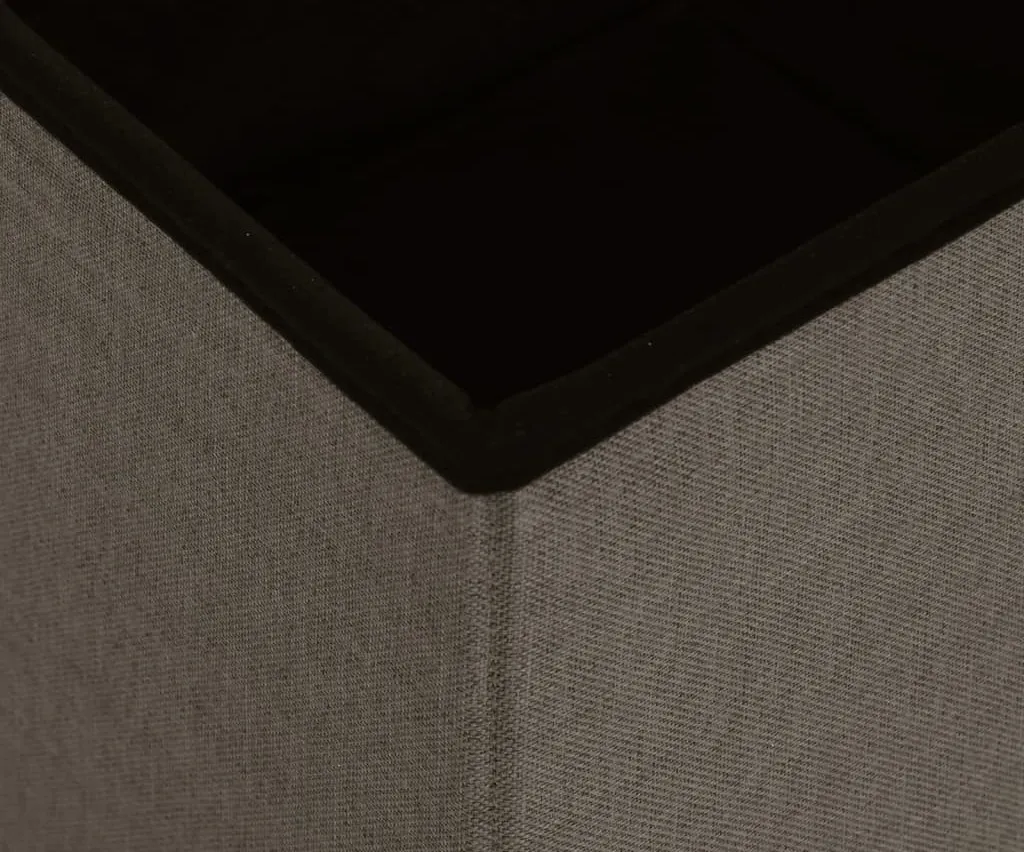 Tabouret de rangement marron pour salon et chambre - Ensemble de 2