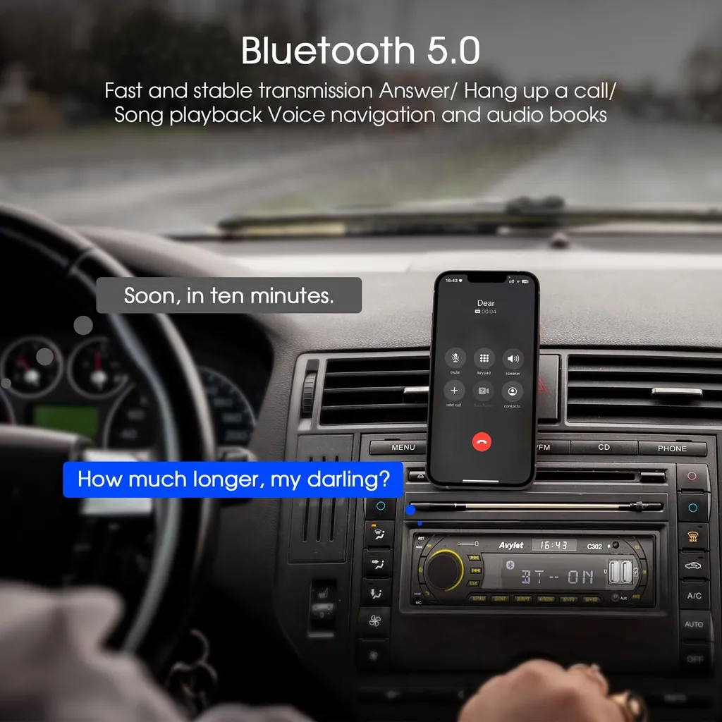 Autoradio 1 DIN Bluetooth 5.0 Avylet : Solution Carplay et Mains Libres