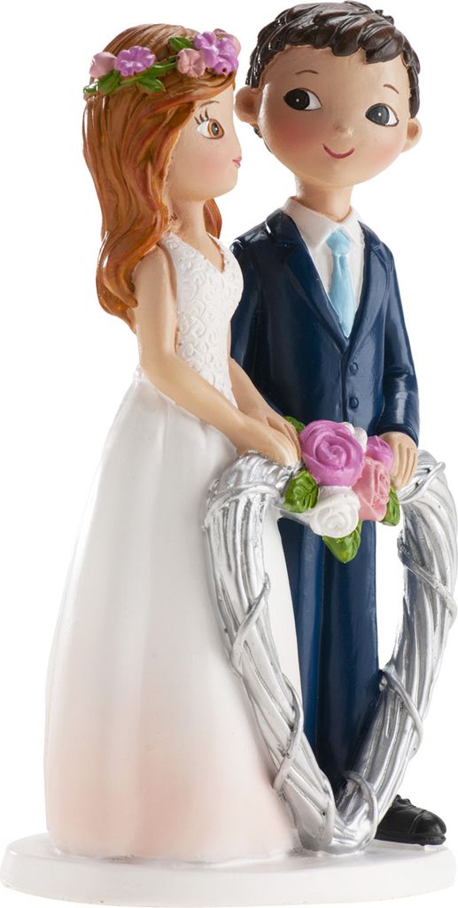 Svatební figurka na dort velké srdce 16cm Obrázek produktu 