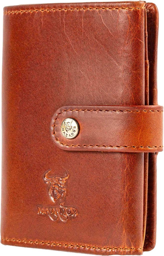 MATADOR Leder Slim Wallet MANCHESTER Trifold Vintage Braun Produktbild 