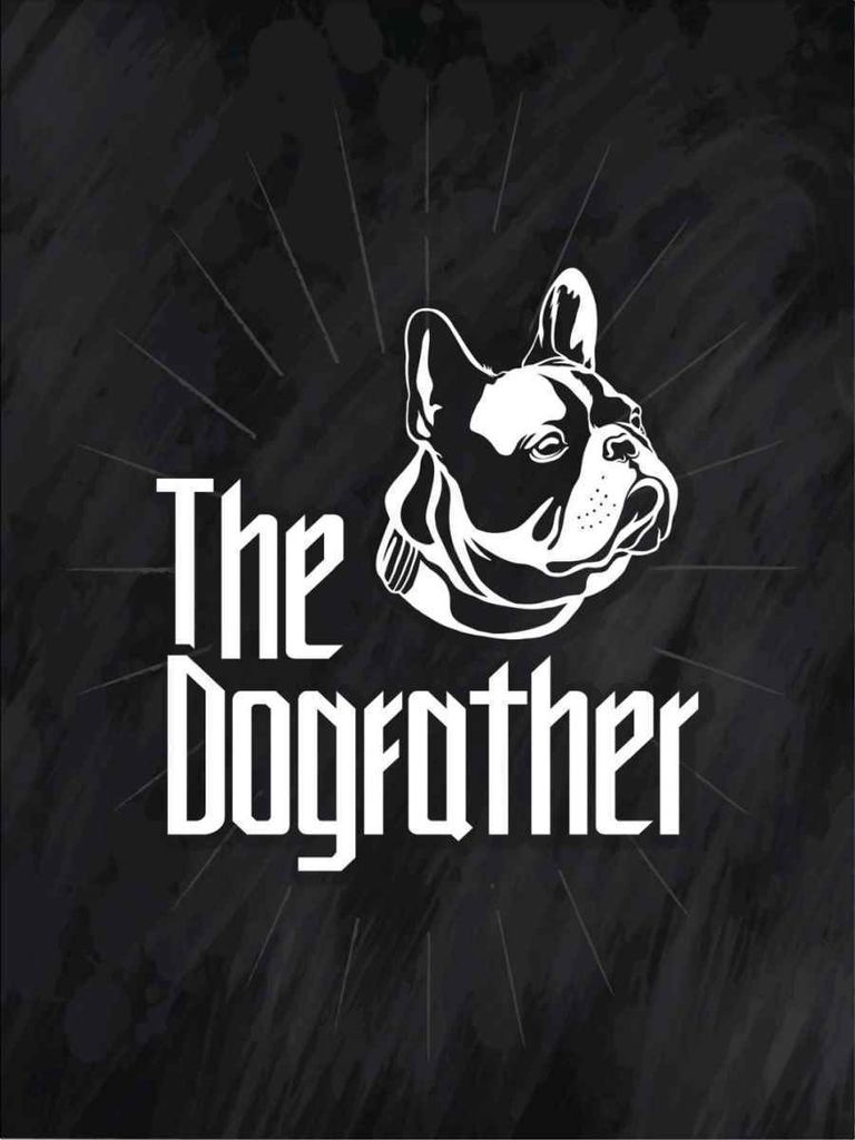 vianmo Holzschild 40x30 cm Hund Dog The Dogfather Tier Haustier