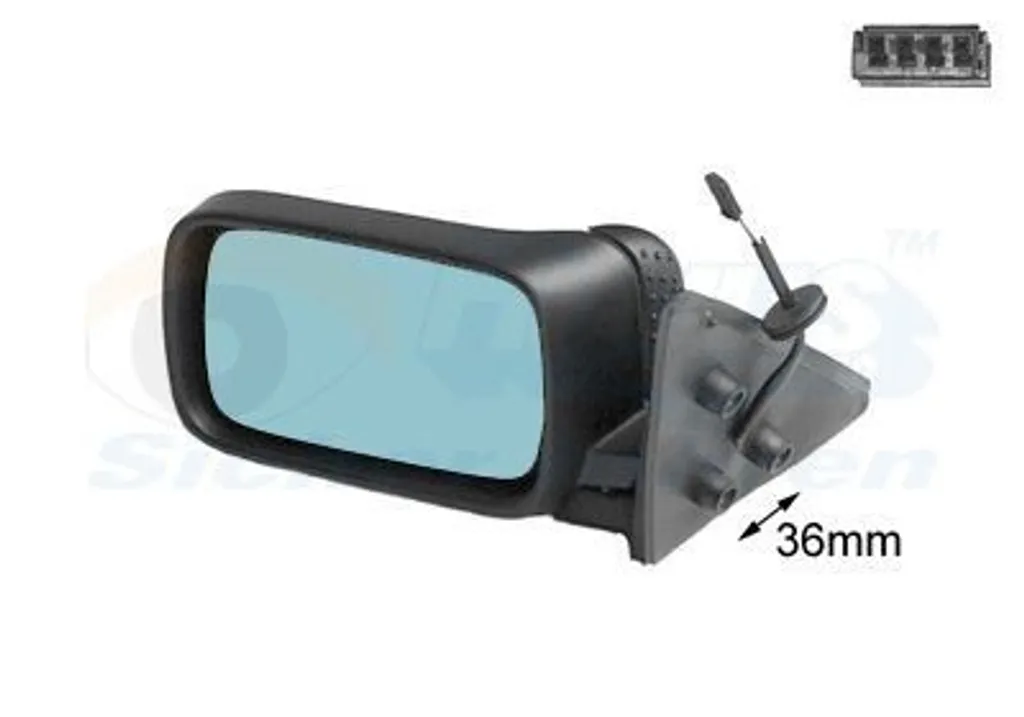 Rétroviseur BMW VAN Wezel HAGUS 0640807 avec miroir haute visibilité
