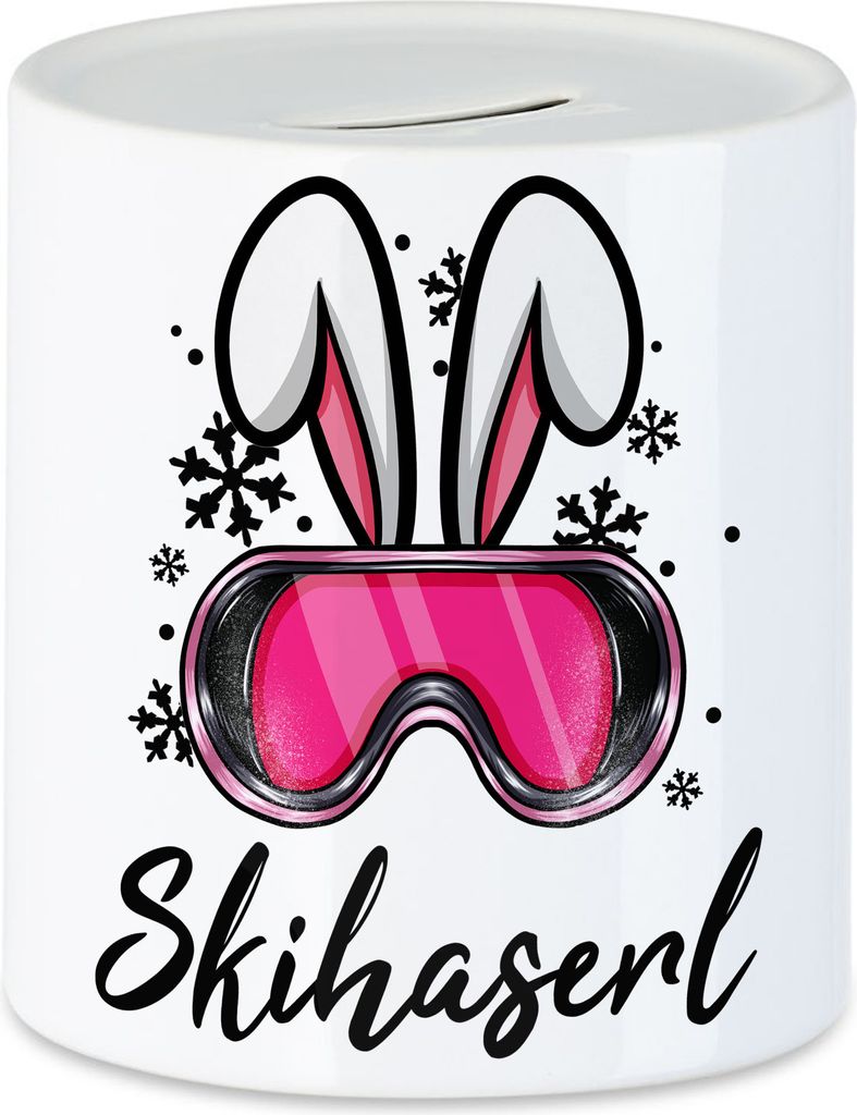Skihaserl Spardose Apres Ski Skihase Skifahren Lustig Skilehrerin Winterurlaub Skiurlaub
