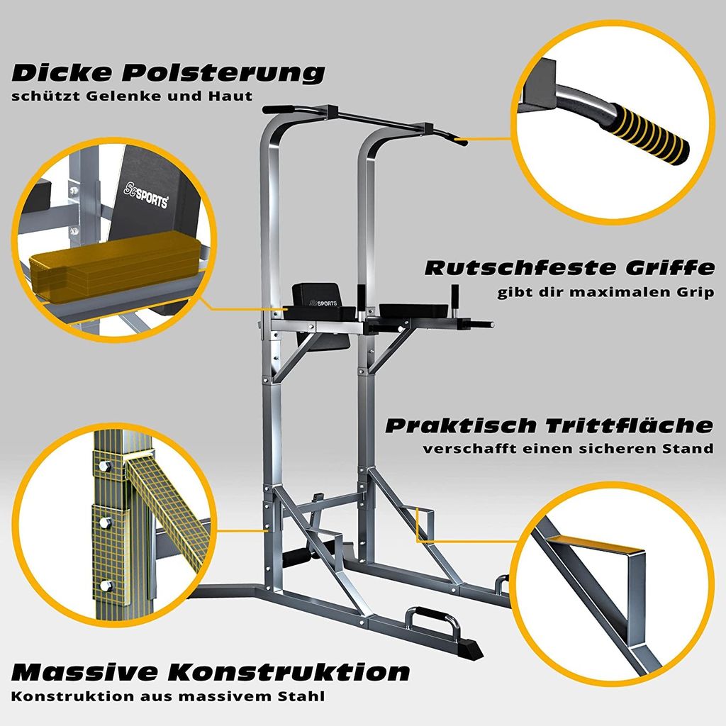 ScSPORTS® Power Tower - mit Klimmzugstange, Dip Station, Produktbild 3