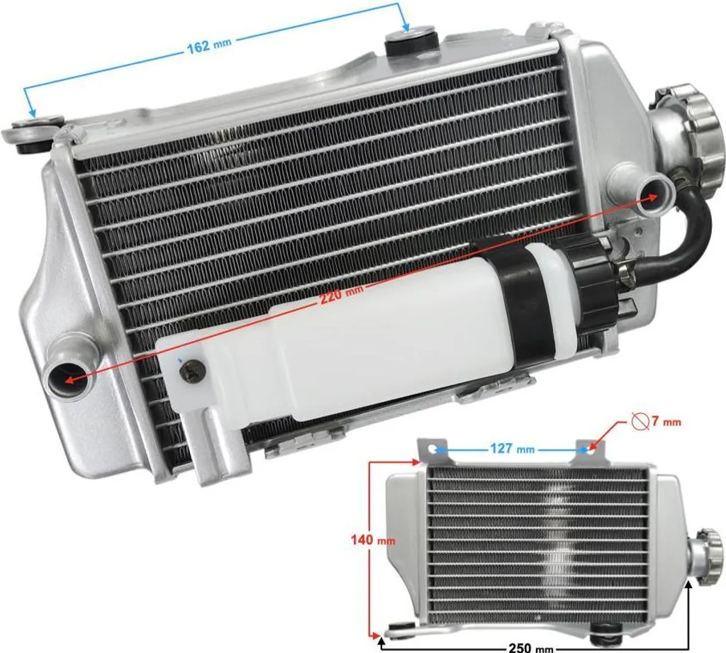 Radiatore Destro Barton NXT300: Ricambio Originale in Alluminio per Moto