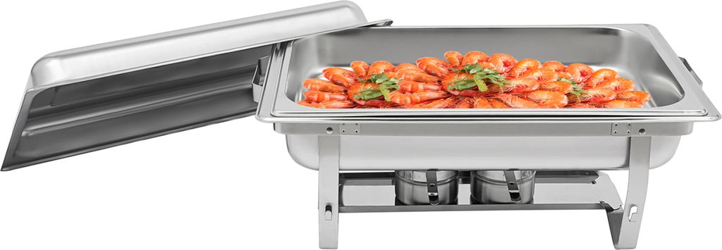 Speisenwärmer 7L Chafing-Dish Warmhaltebehälter Edelstahl Wärmebehälter