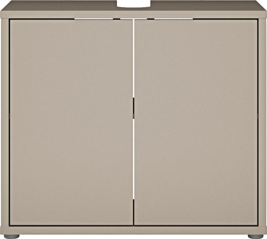 Waschbeckenunterschrank >ALICE SPRINGS< in Taupe - 74,5x63,9x34,9cm (BxHxT)