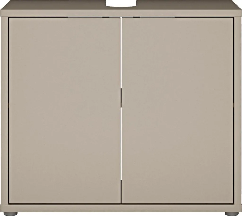 Meuble vasque ALICE SPRINGS Taupe mat 75cm avec portes et grand rangement