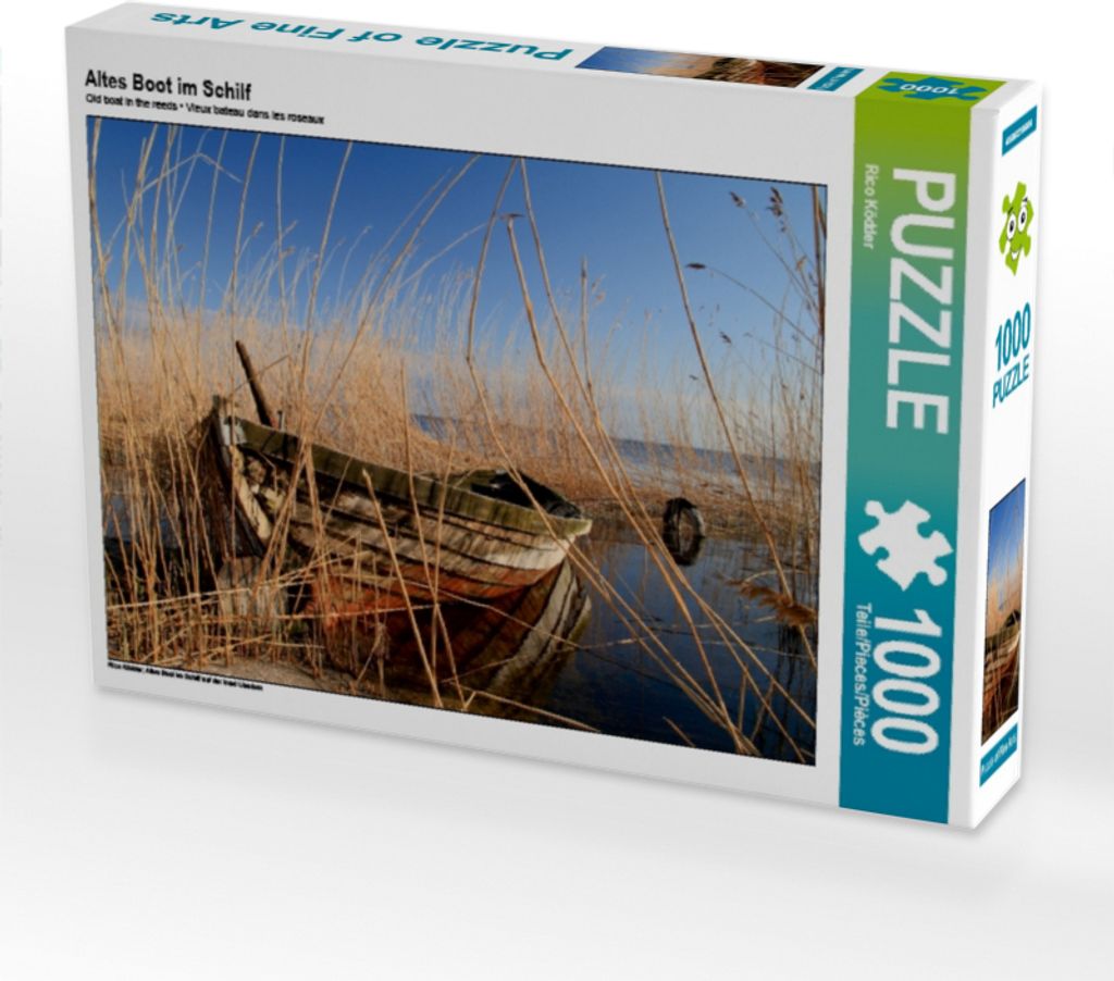 Calvendo Altes Boot im Schilf 1000 Teile Puzzle quer 640x480mm, Ködder Rico; 7294089