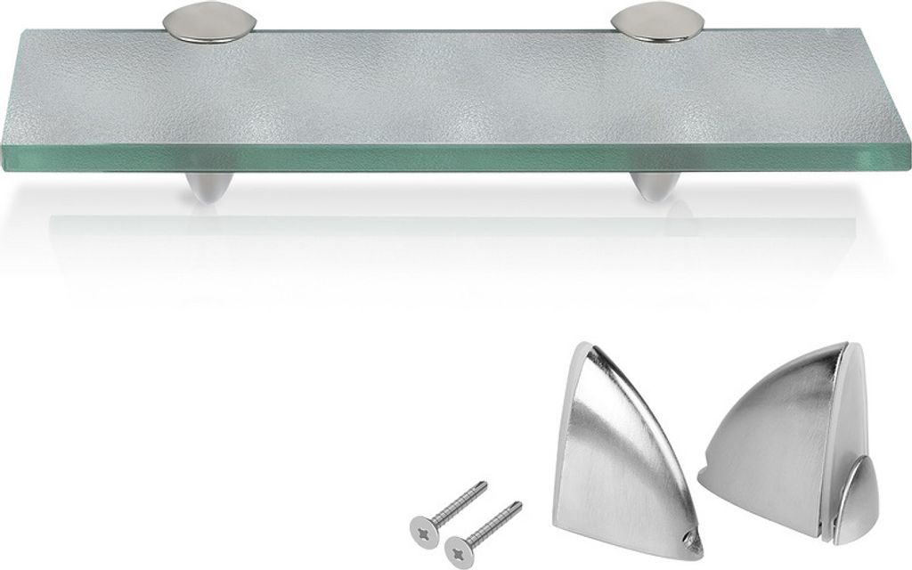 Glasregal 30x10x0,8 cm mit Halterung Glasboden Wandregal Produktbild 