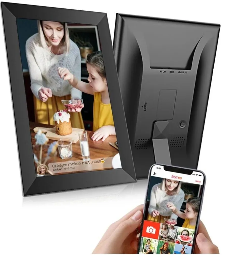 Cadre Photo WiFi Connecté 10 Pouces HD+ avec Écran Tactile pour la Famille