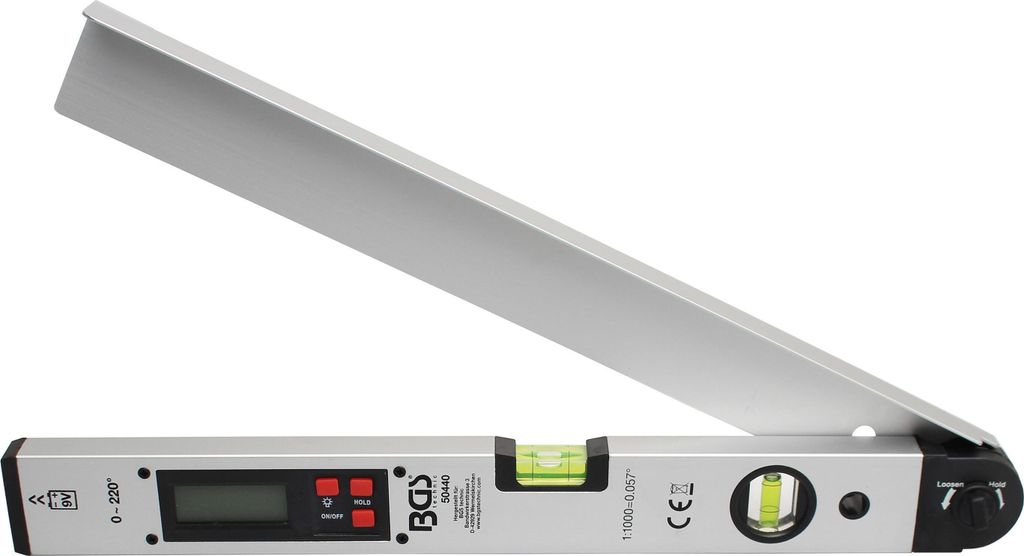 BGS Rapporteur numérique LCD avec niveau à bulle 450 mm - Image du produit 
