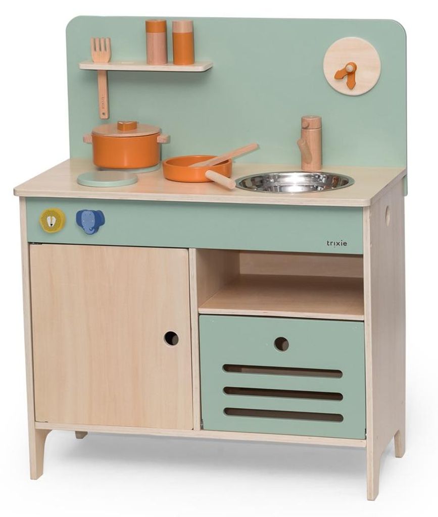 Trixie Holzspielzeug - Küche -Holz Spielküche für Kinder