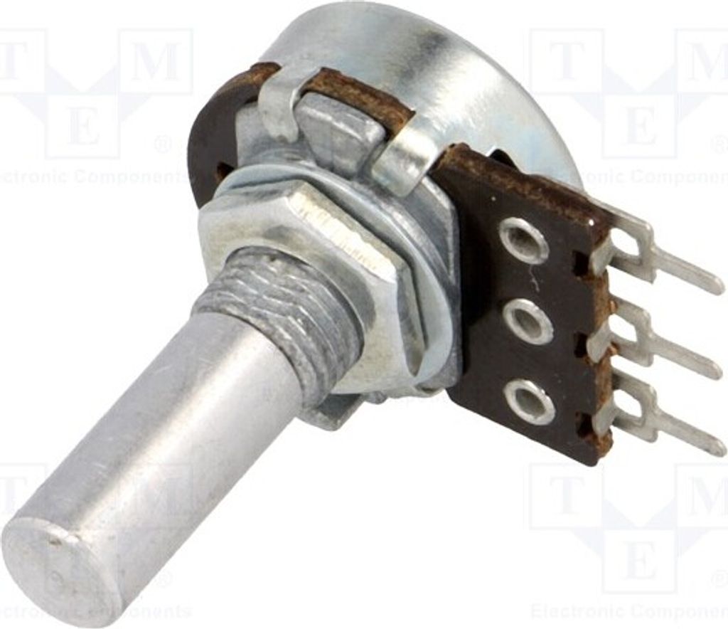 1x Potentiometer: 1-Drehung 10kΩ mono 6mm ±20% 100mW Kohle PRP167 10K A 20P1 Kohl