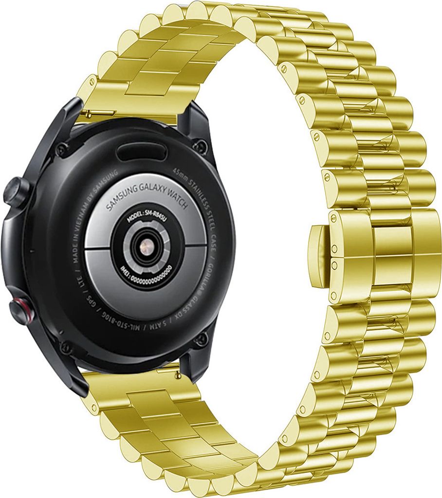 Strap-it Stahlarmband Presidential - Kompatibel mit Samsung Galaxy Watch 4 Armband 40mm Ersatzarmband Edelstahl - Faltschließe - Hochwertiges Mate...