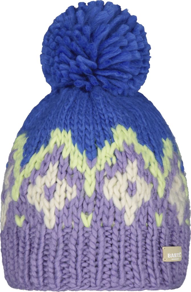 Barts Mütze Curley Strickmütze Woll-Retro-Beanie mit Bommel 3331 Gr. one-size : one size : violet Farbe: violet Größe: one size