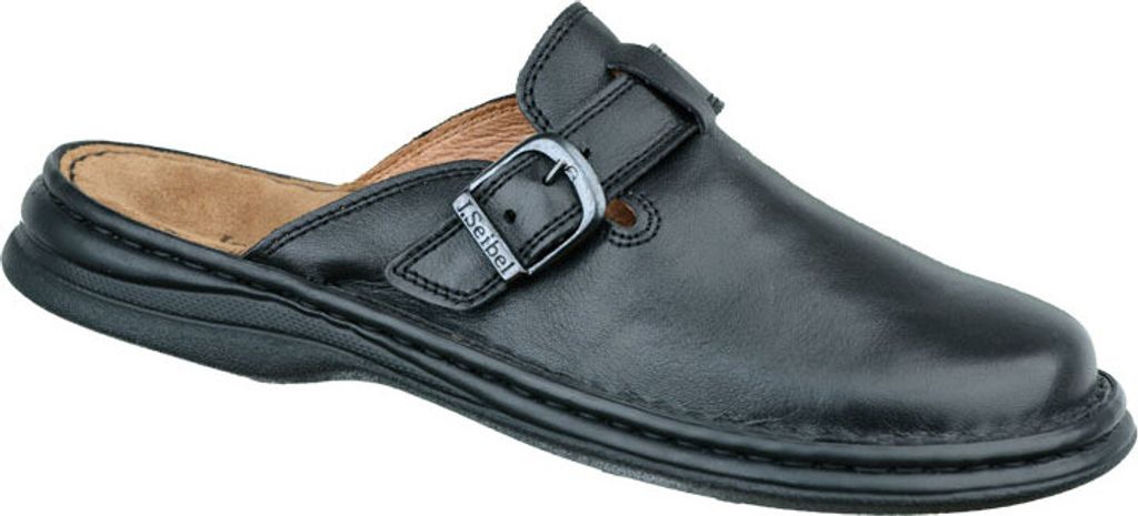 Josef Seibel Herren Leder Clogs schwarz, Glattleder, Produktbild 