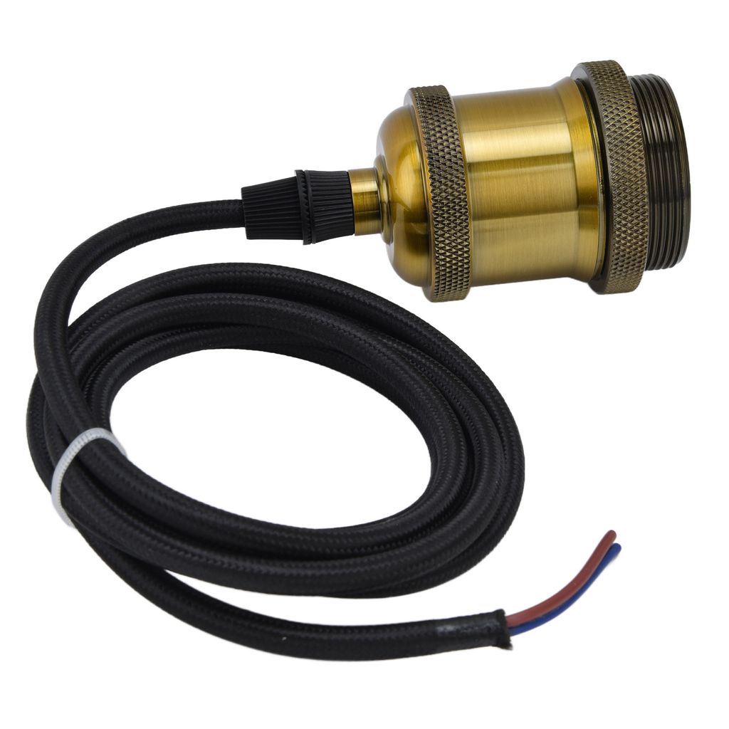 Retro Pendelleuchte Cord Kit Gold Hanging Plug In Lamp Socket Kit für DIY-Lichtvorrichtungen