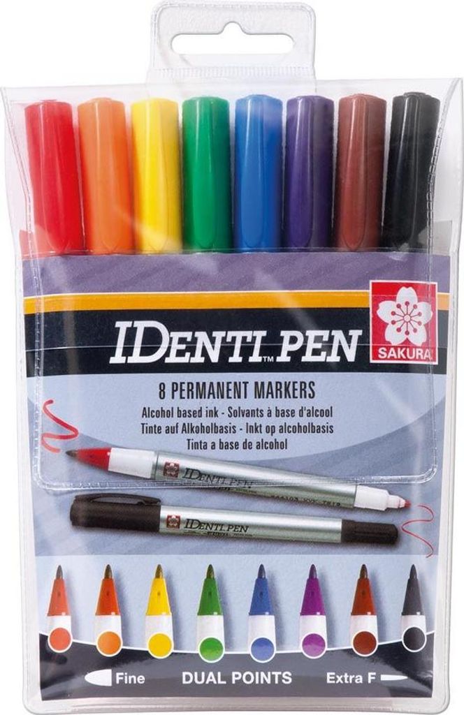 Sakura Permanentmarker Set 8 Farben Doppelspitze kreativ
