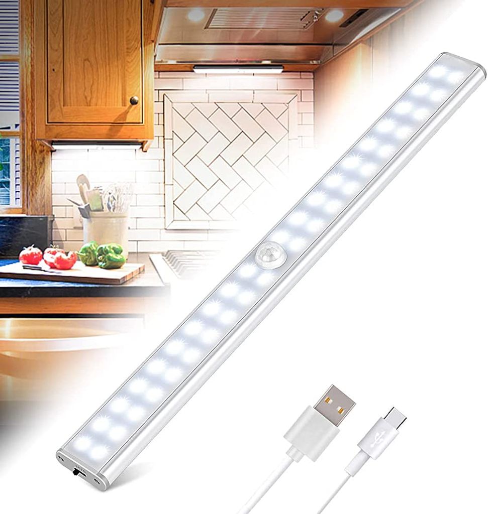 LED Unterbauleuchte Küche Lampe Schrank-Licht Nachtlicht Bewegungsmelder Dimmbar 