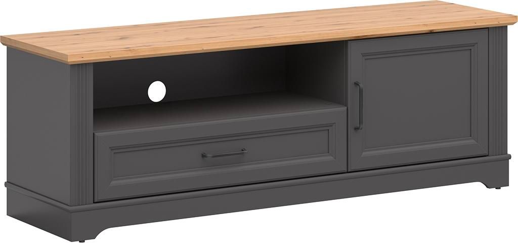 TV-Möbel Charlie mit 1 Schublade und 1 Tür, Grau, 150cm