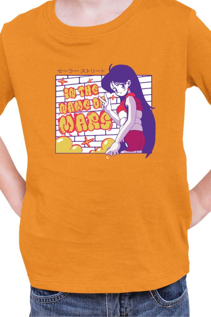 Kinder T-Shirt Japan Manga Anime Comics Animation Sailor Anime Manga Moon 17, 9-11 Jahr - 140 / Orange