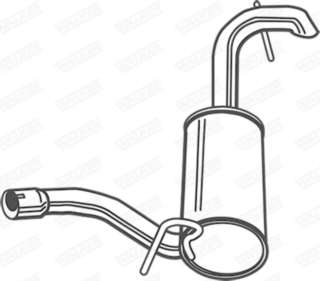 Silencieux arrière WALKER 23888 pour échappement d'origine sans kit sport