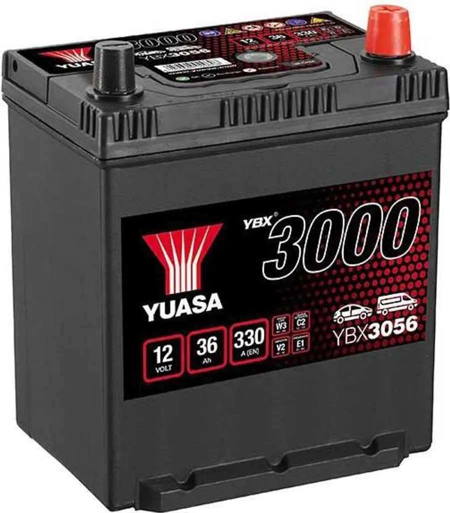 Batterie 12V 36Ah 330A Yuasa YBX3000 SMF sans entretien haute qualité