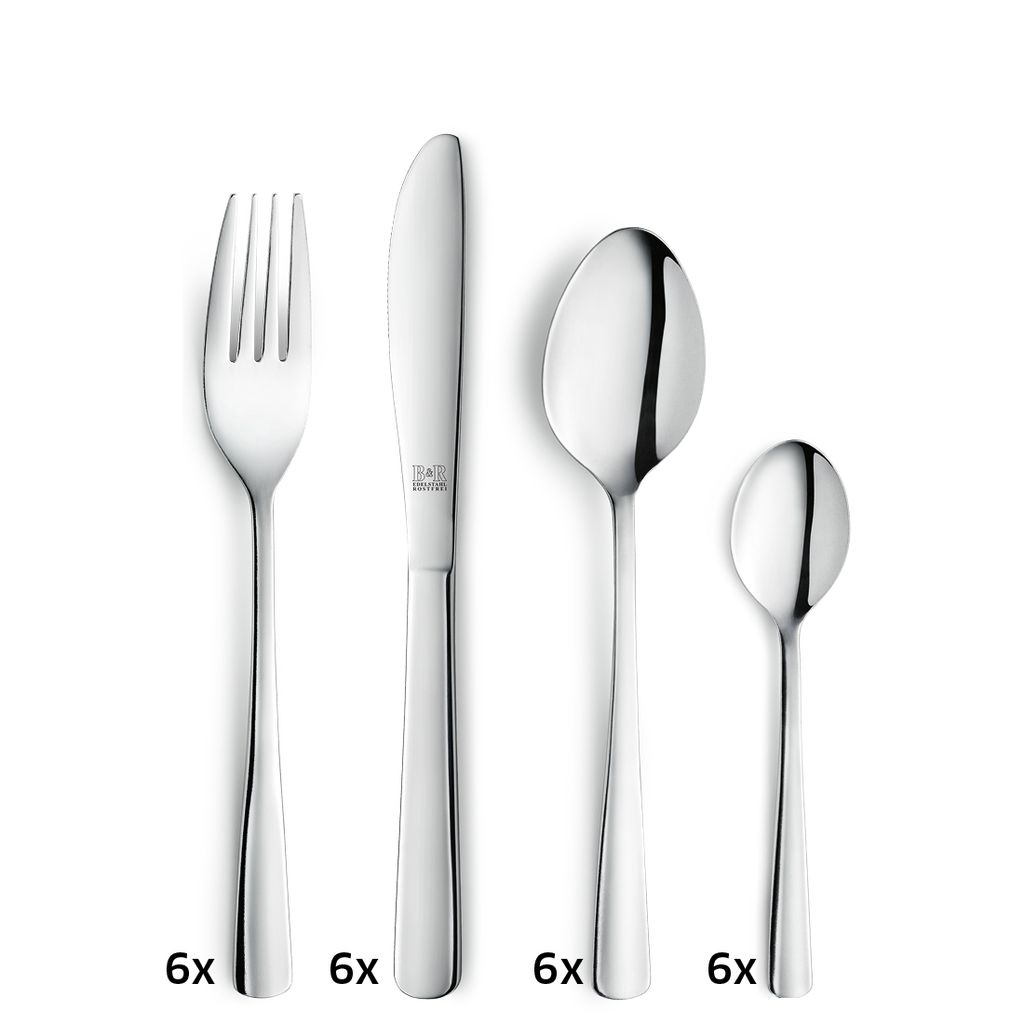 Amefa 24-tlg. Besteckset RIVA 24-teilig silberfarben Produktbild 