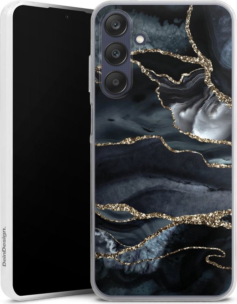 DeinDesign Slim Hülle für Samsung Galaxy A25 5G Silikon Case Ultra Dünn Handyhülle Glitzer Look Marmor Trends
