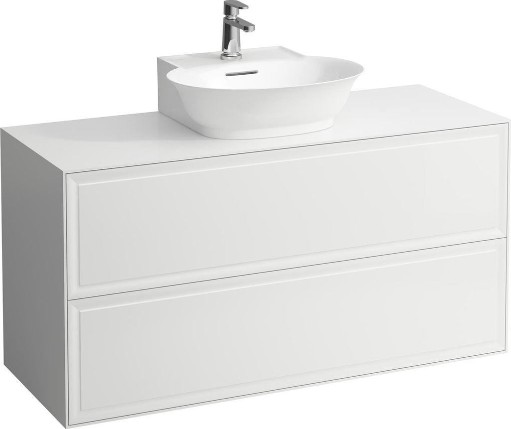 LAUFEN THE NEW CLASSIC Schubladenelement, Ausschnitt mittig, 1175x455x600mm, 2 Schubladen, zu Aufsatz-Handwaschbecken H816852, H4060240856281