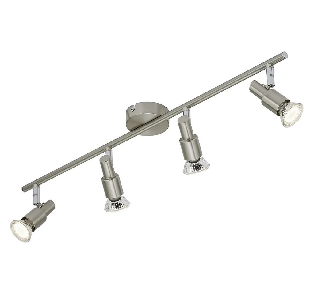 Faretto LED per soffitto orientabile e inclinabile 4xGU10 12W nichel opaco Briloner
