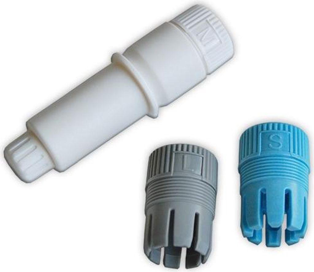 Three parts of a cutting machine tool holder are shown against a white background.