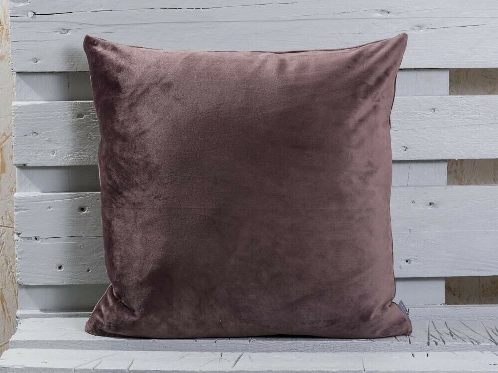 Pad Kissen SMOOTH Braun Kissenhülle 50x50 samt Kissenbezug Pad Concept