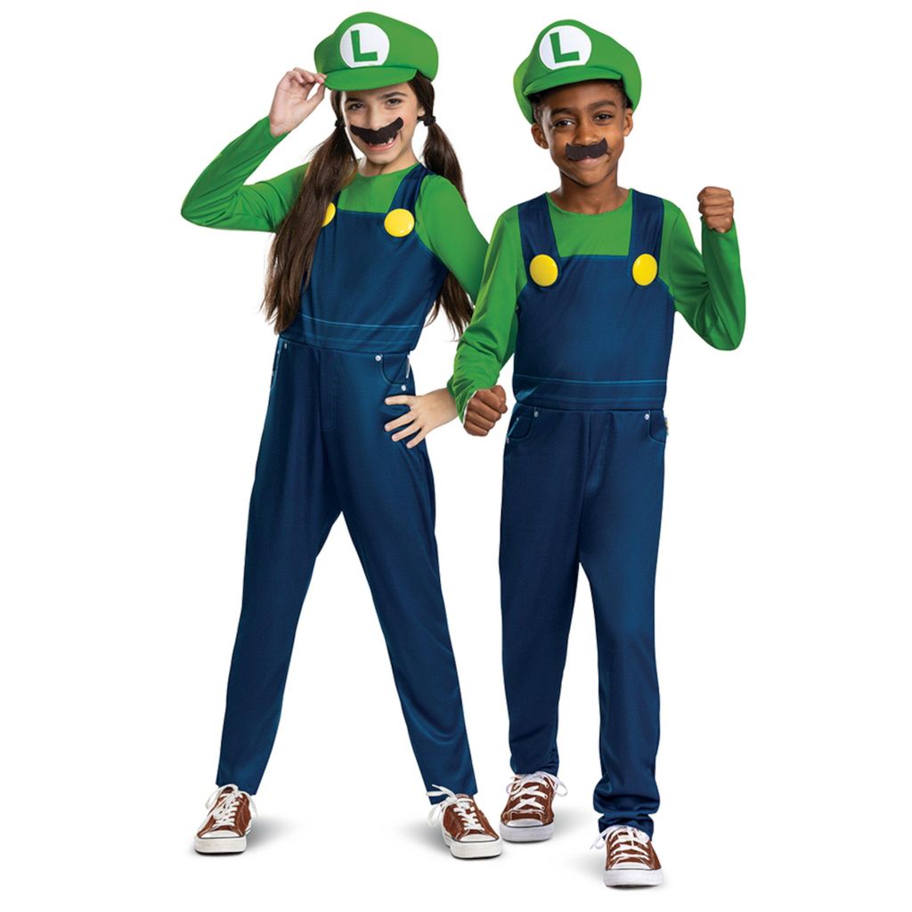 Kinder Lizenz Kostüm LUIGI aus Super Mario Gr. L (152-164) Produktbild 