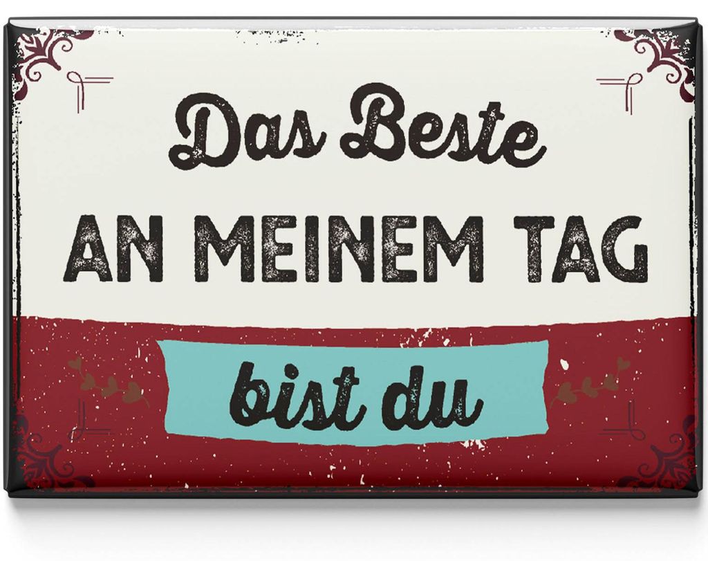 LANOLU Kühlschrankmagnete lustig- Das Beste bist du - lustige Magnete mit Sprüchen und witzigen Motiven 8x5,5cm