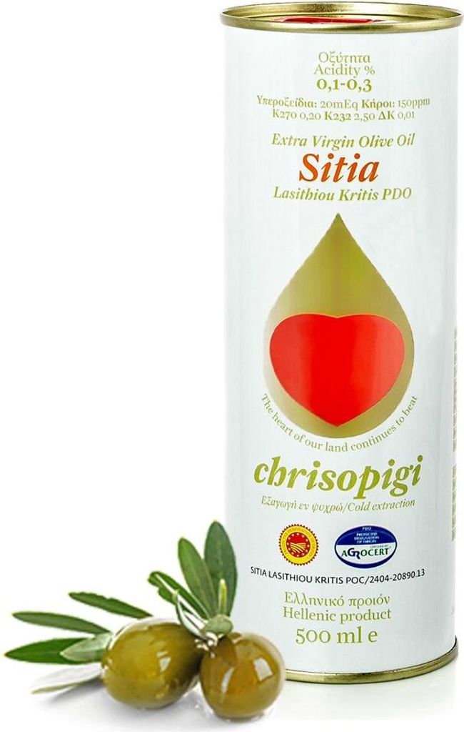 Griechisches Olivenöl Chrisopigi PDO 0,5L aus Kreta sehr mild nicht bitter Extra Virgin Olive Oil